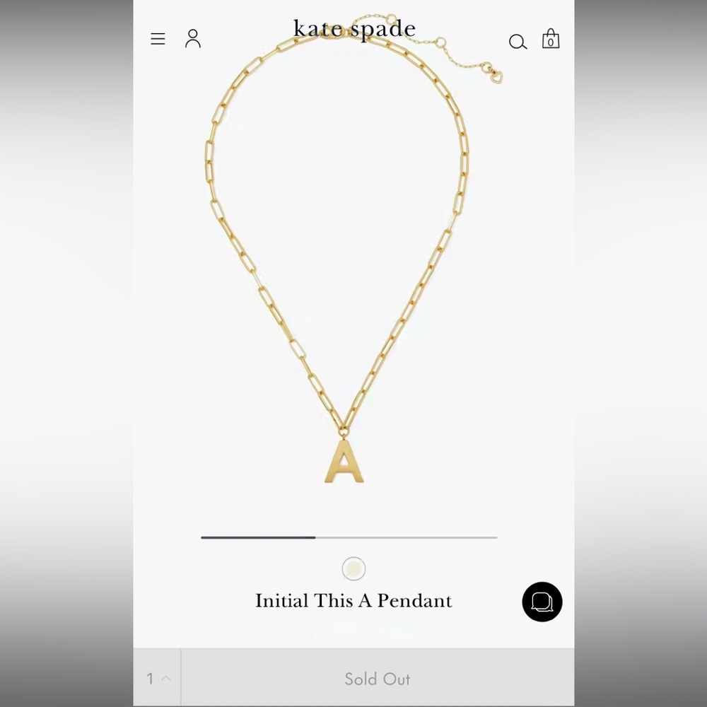 Kate Spade Initial This A Pendant Retail $89 NEW